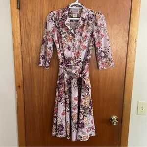 California looks Floral Midi Dress purple woman’s size‎ 6p